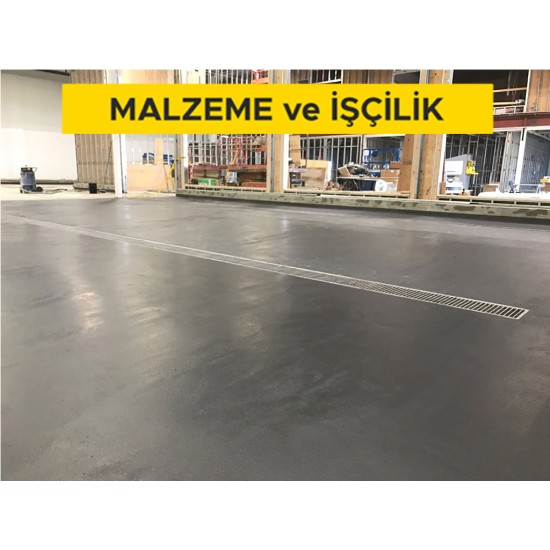 Saha, tretuvar, yol, otopark, hangar ve atölye içi beton kaplama yapılması (C16/20 hazır beton kullanılarak) (Malzeme Dahil)