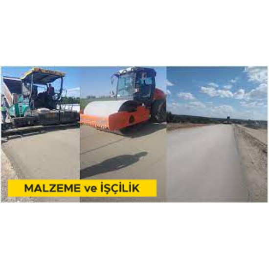 Silindir ile Sıkıştrılmış Beton Yollarda Akrilik Esaslı Kür Malzemesi ile Kür Yapılması (Malzeme Dahil)