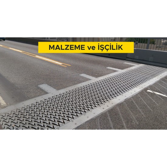 Saha betonu ve beton yollarda demirli genleşme derzi yapılması (Malzeme Dahil)