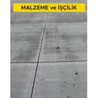 Saha betonu ve beton yollarda büzülme derzi yapılması (Malzeme Dahil)