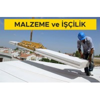 10 cm kalınlığındaki teçhizatlı gazbeton çatı elemanları ile vinç kullanılarak taşıyıcı çatı yapılması (5,00 N/mm² ve 600 kg/m³) (Malzeme Dahil)