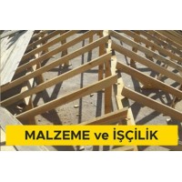 Ahşaptan oturtma çatı yapılması (çatı örtüsü altı tahta kaplamalı) (Malzeme Dahil)