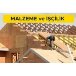 Ahşaptan oturtma çatı yapılması (çatı örtüsünün altı OSB/3 kaplamalı) (Malzeme Dahil)