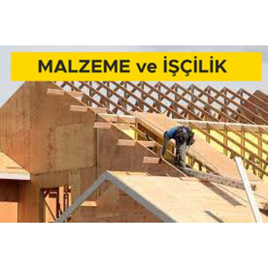 Çatı üzerine OSB/3 kaplama yapılması (Malzeme Dahil)