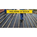 Eğimli çatılarda, çatı örtüsü altına, 3 mm kalınlıkta plastomer esaslı, cam tülü taşıyıcılı polimer bitümlü örtü (-10 °C soğukta bükülmeli) ile su yalıtımı yapılması (Malzeme Dahil)