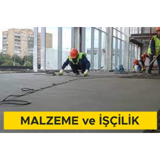 200 kg çimento dozlu tesviye tabakası yapılması (Malzeme Dahil)