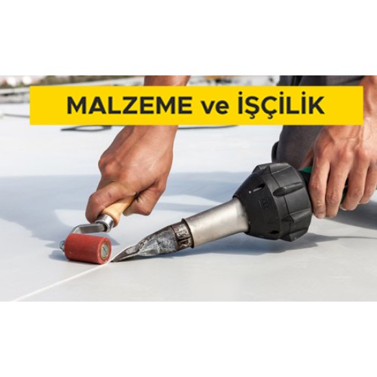 2 mm kalınlıkta, TPO esaslı, (UV dayanımlı, donatılı) jeomembran ile su yalıtımı yapılması (Malzeme Dahil)