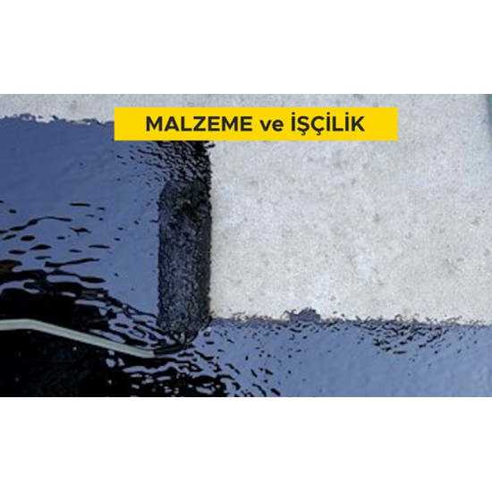 Elastomerik reçine esaslı sıvı plastik kaplama malzemesi ile 2 kat halinde toplam 1 mm kalınlıkta su yalıtımı yapılması (Malzeme Dahil)