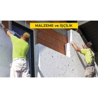 2,5 cm kalınlığında ekstrüde polistren köpük levhalar ile duvarda ısı yalıtımı yapılması (Malzeme Dahil) 2,5 cm kalınlığında ekstrüde polistren köpük levhalar ile duvarda ısı yalıtımı yapılması (Malzeme Dahil)