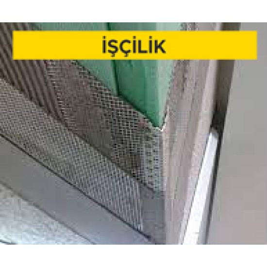 PVC köse profilinin (fileli) temini ve yerine tespiti (Malzeme Hariç) (İşçilik)