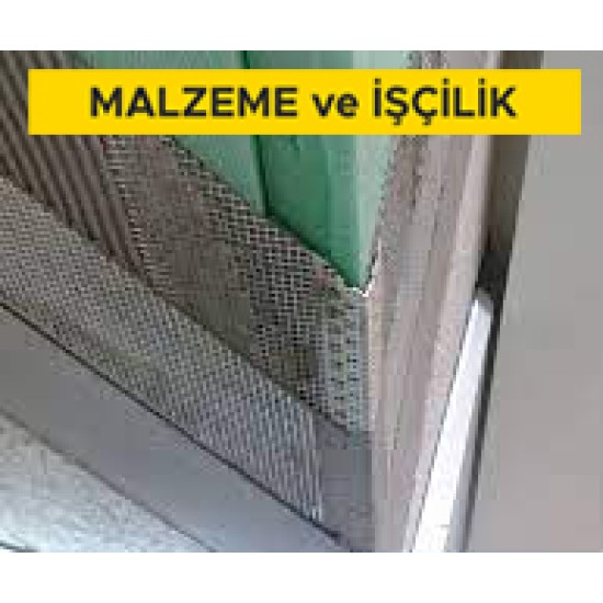 PVC köse profilinin (fileli) temini ve yerine tespiti (Malzeme Dahil)