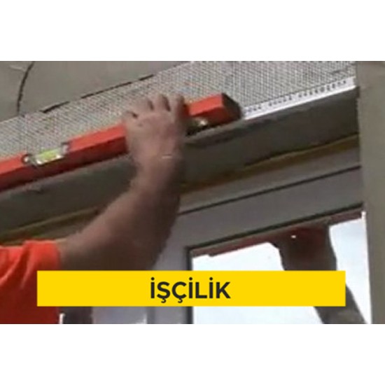 PVC damlalıklı köşe profilinin (fileli) temini ve yerine tespiti (Malzeme Hariç) (İşçilik)