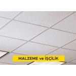 Taşyünü paneller ile asma tavan yapılması (60x60x15 mm) (Malzeme Dahil) Taşyünü paneller ile asma tavan yapılması (60x60x15 mm) (Malzeme Dahil)
