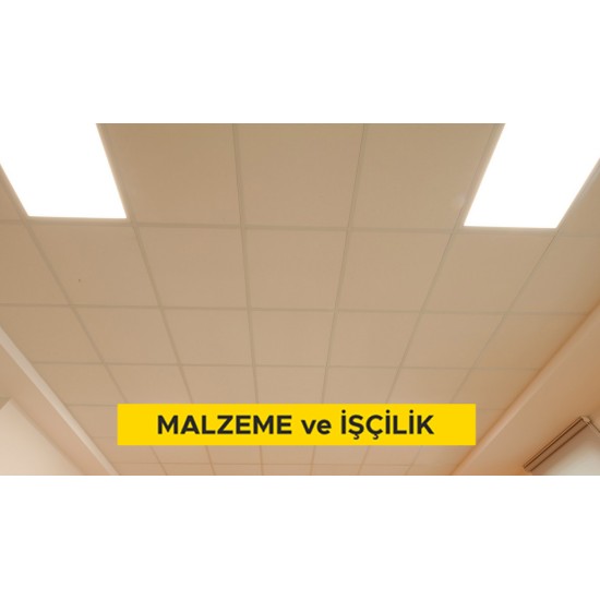 Alçı levha (pvc lamineli) ile asma tavan yapılması (60x60x8 mm) (Malzeme Dahil)