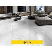 (42,5 x 42,5 cm) veya (45 x 45 cm) anma ebatlarında, her türlü desen ve yüzey özelliğinde, I.kalite, beyaz seramik yer karoları ile 3 mm derz aralıklı döşeme kaplaması yapılması (karo yapıştırıcısı ile) (Malzeme Hariç) (İşçilik) (42,5 x 42,5 cm) veya (45 x 45 cm) anma ebatlarında, her türlü desen ve yüzey özelliğinde, I.kalite, beyaz seramik yer karoları ile 3 mm derz aralıklı döşeme kaplaması yapılması (karo yapıştırıcısı ile) (Malzeme Hariç) (İşçilik)