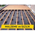 Mevcut kadronlar üzerine ahşap döşeme yapılması (Malzeme Dahil)
