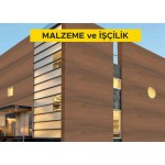 8 mm kalınlığında kompakt lamine levha ile iç duvar ve tavan kaplaması yapılması (Malzeme Dahil)