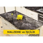 3 cm kalınlığındaki renkli mermer ile tezgah üstü kaplaması yapılması (Malzeme Dahil)