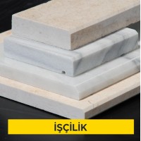 Mermer kenarlarının pahlanması (Malzeme Hariç) (İşçilik)