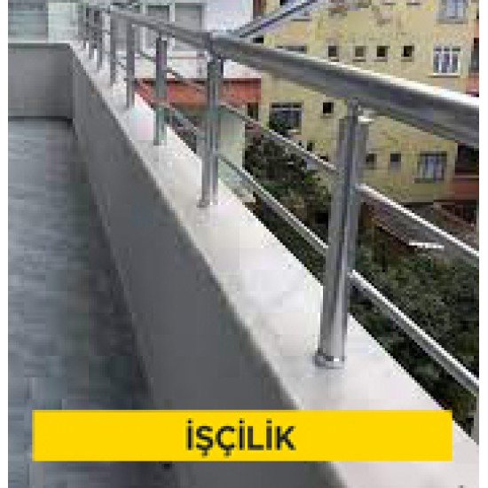 3 cm kalınlığında beyaz mermer levha ile parapet yapılması (3cmx30-40- 50cmxserbest boy) (honlu veya cilalı) (Malzeme Hariç) (İşçilik)