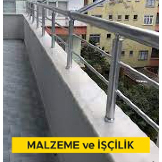 3 cm kalınlığında beyaz mermer levha ile parapet yapılması (3cmx30-40- 50cmxserbest boy) (honlu ve cilalı hariç her türlü yüzey işlemli) (Malzeme Dahil)