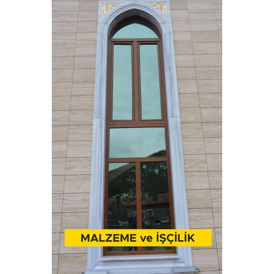 Plastik doğrama imalatı yapılması ve yerine konulması (Sert PVC doğrama profillerinden her çeşit kapı, pencere, kaplama ve benzeri imalat) Not: Tüm ana profiller ile ilave profiller, pencere kapalı iken görülmeyen ve dikkat çekmeyen (Malzeme Dahil)