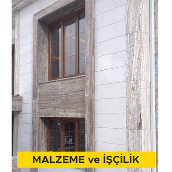 2 cm kalınlığında renkli mermer levha ile söve yapılması (2cmx30-40- 50cmxserbest boy) (honlu ve cilalı hariç her türlü yüzey işlemli) (Malzeme Dahil)