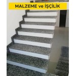 Bulancak füme granit ile süpürgelik yapılması (Malzeme Dahil)