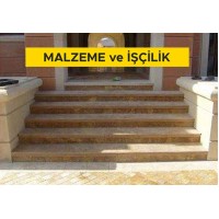 3 cm kalınlığında koyu renkli traverten levha ile harpuşta yapılması (3cmx30-40- 50cmxserbest boy) (honlu veya cilalı) (Malzeme Dahil)