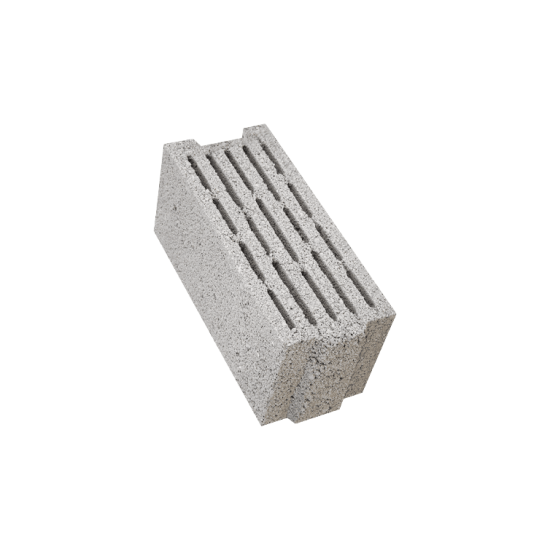 Çavuşoğlu Bims - 17’lik Bims Blok - Beş Sıra Boşluklu - 170 x 390 x 185 mm Ebatlarında Bims Beton Duvar Bloğu