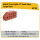 Çenesizler Toprak - Kiremit Tuğla - Büyük Pres Tuğla 45° Kesik Köşe - 215 x 102 x 65 mm Ebatlarında Pres Tuğla