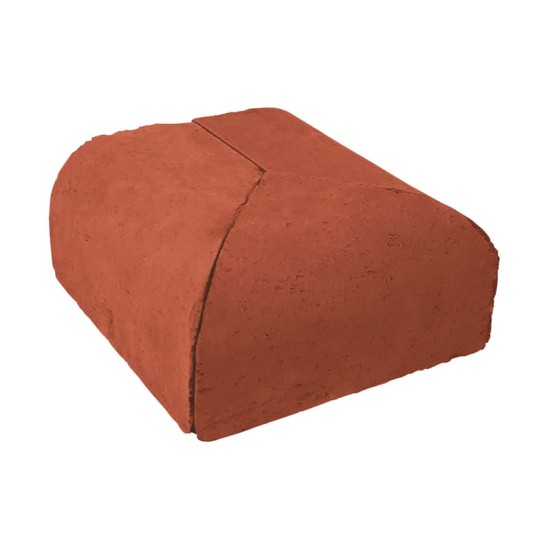 Çenesizler Toprak - Kiremit Tuğla - Büyük Pres Tuğla Çift Oval İç Köşe - 215 x 215 x 102 mm Ebatlarında Pres Tuğla