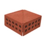 Çenesizler Toprak - Kiremit Tuğla - Büyük Pres Tuğla Dış Köşe Dönüş - 215 x 215 x 65 mm Ebatlarında Pres Tuğla
