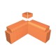 Çenesizler Toprak - Kiremit Tuğla - Büyük Pres Tuğla Oval İç Köşe Dönüş - 215 x 215 x 102 mm Ebatlarında Pres Tuğla