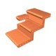 Çenesizler Toprak - Kiremit Tuğla - Basamak Elemanı - 210 x 105 x 50 mm Ebatlarında