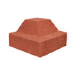 Çenesizler Toprak - Kiremit Tuğla - Bordür Tuğla İnce Dış Köşe Dönüş - 210 x 210 x 125 mm Ebatlarında