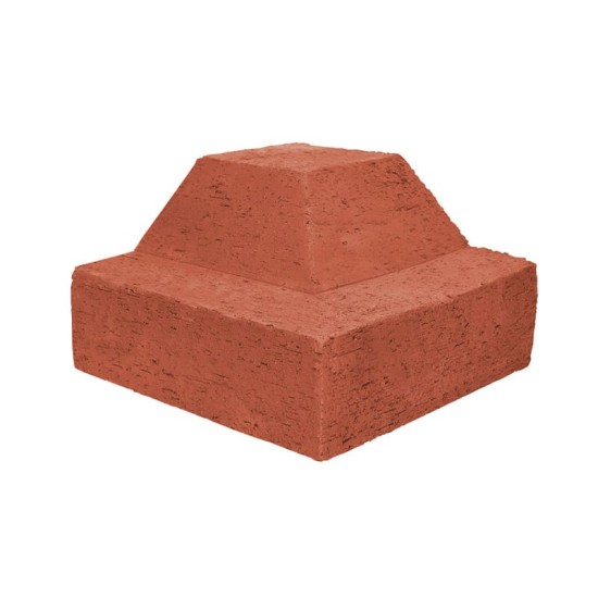 Çenesizler Toprak - Kiremit Tuğla - Bordür Tuğla İnce Dış Köşe Dönüş - 210 x 210 x 125 mm Ebatlarında