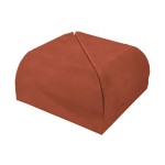 Çenesizler Toprak - Kiremit Tuğla - Küçük Pres Tuğla Oval Dış Köşe Dönüş - 190 x 190 x 90 mm Ebatlarında Pres Tuğla