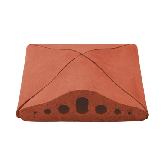 Çenesizler Toprak - Kiremit Tuğla - Napolyon Büyük Harpuşta Bitiş - 301 x 301 x 90 mm Ebatlarında Pres Tuğla