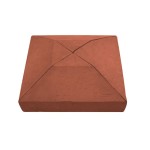 Çenesizler Toprak - Kiremit Tuğla - Sütun Başlığı - 301 x 301 x 105 mm Ebatlarında Pres Tuğla