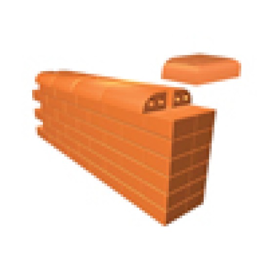 Çenesizler Toprak - Kiremit Tuğla - Uzun Çeyrek Daire - 215 x 102 x 65 mm Ebatlarında Pres Tuğla