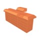 Çenesizler Toprak - Kiremit Tuğla - Uzun Tek Köşe - 215 x 123 x 65 mm Ebatlarında Pres Tuğla