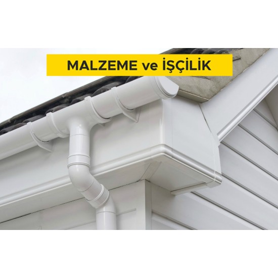 Ø 125 mm çapında bir ucu muflu sert PVC yağmur borusu temini ve yerine tesbiti (Malzeme Dahil)