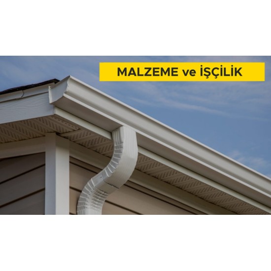 0.50 mm kalınlıkta, sıcak daldırma galvaniz üzeri boyalı düz sacdan eksiz oluk yapılması ve yerine montajı (Sac genişiliği toplam 30 cm) (Malzeme Dahil)