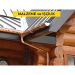 0,50 mm bakır levhadan 155 mm çapında yağmur oluğu yapılması ve yerine tespiti (yuvarlak veya köşeli kesitte) (Malzeme Dahil) 0,50 mm bakır levhadan 155 mm çapında yağmur oluğu yapılması ve yerine tespiti (yuvarlak veya köşeli kesitte) (Malzeme Dahil)