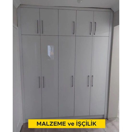 Tip ahşap gömme dolap yapılması ve yerine monte edilmesi (2,50x1,80)=4,50m² (Malzeme Dahil)