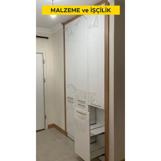 Laminat kaplamalı vestiyer yapılması (Malzeme Dahil)