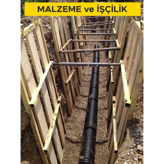 Kazılara tam ahşap kaplamalı iksa yapılması (Malzeme Dahil)