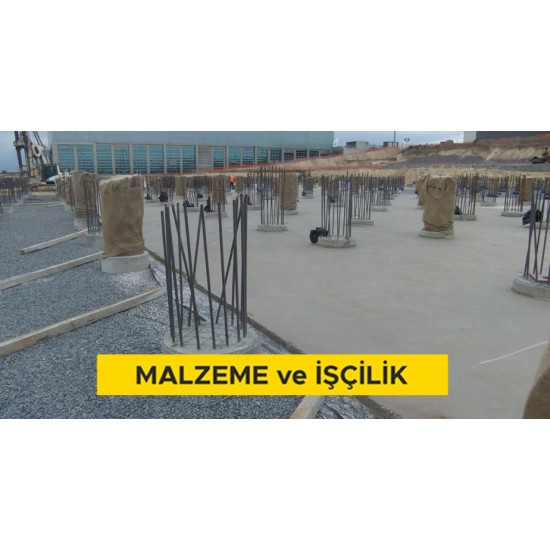 Ø 120 cm çapında, C 30/37 basınç dayanımında yerinde dökme betonarme fore kazık yapılması (18,01 m ile 36,00 m arası, 36,00 m dahil ) (Malzeme Dahil)