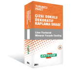 Entegre - Turuncu Paket Çizgi Dokulu Dekoratif Kaplama Sıvası